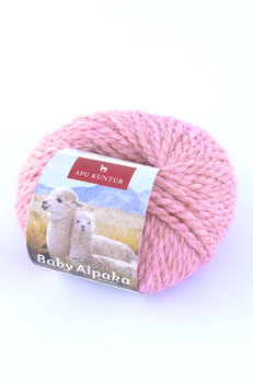 100% Baby Alpaka Wolle dick 34 rosa melange