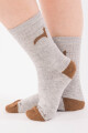 Alpaka Allround Socke "Quality Alpaca" silber - kamel XL 45+