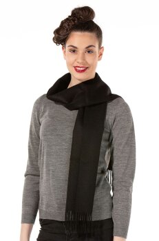 Schal aus 100% Baby Alpakawolle 32*180 cm schwarz