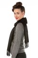 Schal aus 100% Baby Alpakawolle 32*180 cm schwarz