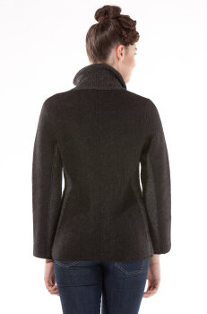 Alpaka Damen Filzjacke "Gorky" schwarz-grau XL