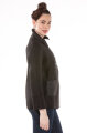 Alpaka Damen Filzjacke "Gorky" schwarz-grau XL