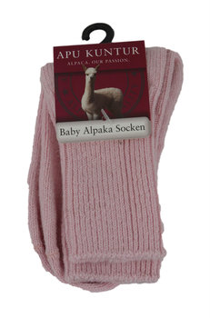 Alpaka Kindersocken baby-rosa 18-20