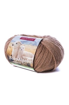 100% Baby Alpaka Wolle N-120 Hellbraun