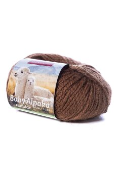 100% Baby Alpaka Wolle N-130 Braun