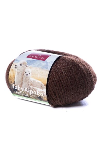 100% Baby Alpaka Wolle N-140 Dunkelbraun