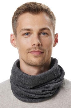 Damen Ringschal "Bergloop" aus Baby Alpakawolle grau