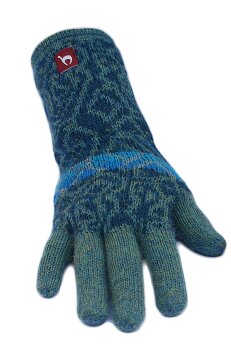 Fingerhandschuh "Chimu" für Damen türkis L