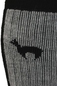 Ski-Socke Stutzen 40 cm schwarz- grau S 36-38