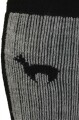 Ski-Socke Stutzen 40 cm schwarz- grau L 42-44