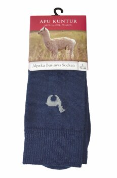 Alpaka Business Socke 39-41 blau M