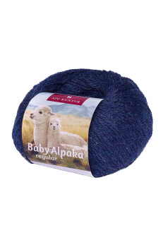 100% Baby Alpaka Wolle 49 dunkelblau melange