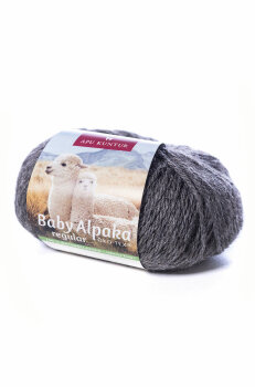 100% Baby Alpaka Wolle bulky N-170 Dunkelgrau