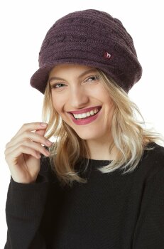 Schirmmütze "Espiga" aubergine meliert M