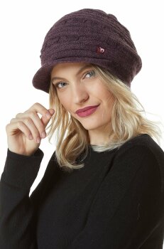 Schirmmütze "Espiga" aubergine meliert M