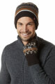 Alpaka Wende - Fingerhandschuh "Natura" mit Muster natur-schwarz M