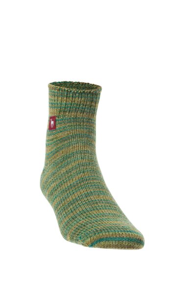 Alpaka Freizeitsocken meliert S 36-38 grün meliert