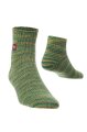 Alpaka Freizeitsocken meliert S 36-38 grün meliert