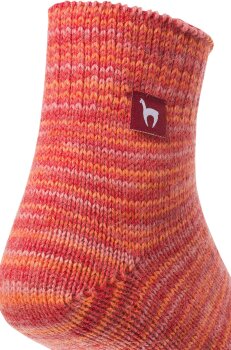 Alpaka Freizeitsocken meliert S 36-38 rot meliert