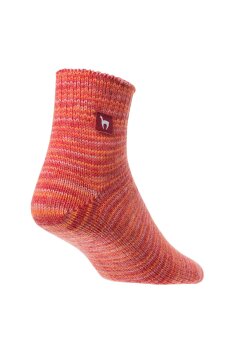 Alpaka Freizeitsocken meliert S 36-38 rot meliert