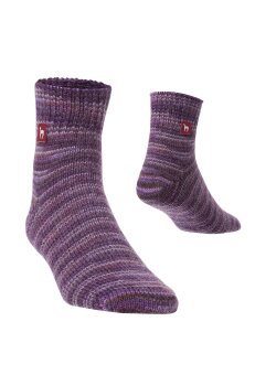 Alpaka Freizeitsocken meliert M 39-41 violett meliert