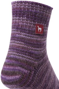 Alpaka Freizeitsocken meliert M 39-41 violett meliert