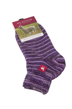 Alpaka Freizeitsocken meliert M 39-41 violett meliert