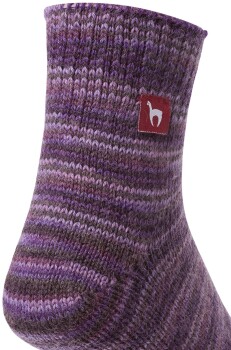 Alpaka Freizeitsocken meliert XL 45-48 violett meliert