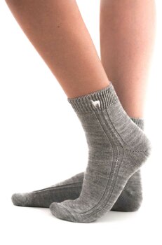 Alpaka Wohlfühl Socken grau M 39-41