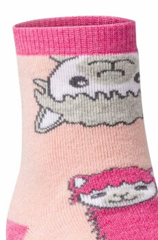 ABS Kindersöcken mit Alpaka Motiv pink 15-17