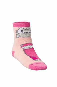 ABS Kindersöcken mit Alpaka Motiv pink 15-17
