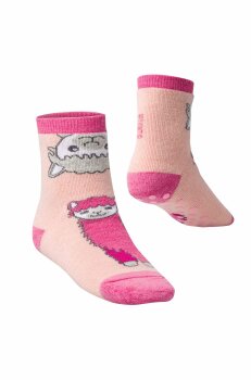 ABS Kindersöcken mit Alpaka Motiv pink 18-20