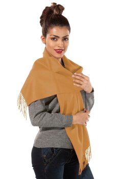 Schal aus 100% Baby Alpakawolle 32*180 cm senape