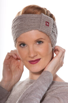Stirnband "Biesen" 100% Baby Alpakawolle anthrazit