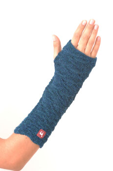 Handstulpe - Pulswärmer "Biesen" 100% Baby Alpakawolle  anthrazit