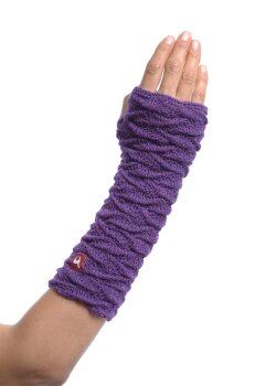 Handstulpe - Pulswärmer "Biesen" 100% Baby Alpakawolle  anthrazit