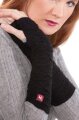 Handstulpe - Pulswärmer "Biesen" 100% Baby Alpakawolle  anthrazit