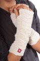 Handstulpe - Pulswärmer "Biesen" 100% Baby Alpakawolle  anthrazit