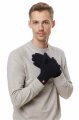 Fingerhandschuhe aus Baby Alpaka Wolle schwarz S