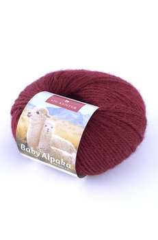 100% Baby Alpaka Wolle Farbe  12 weinrot